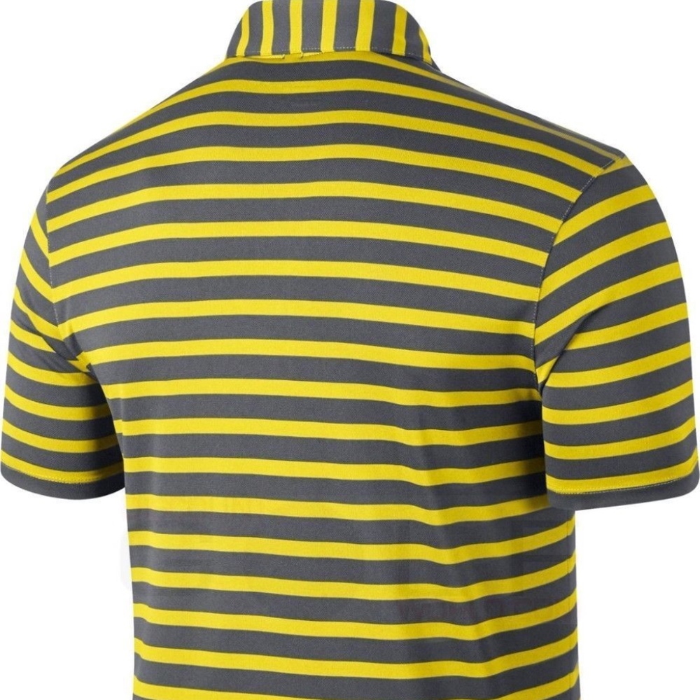 L Nike Breathe Stripe Polo 833065 Dri-Fit Shirt - Picture 2 of 4